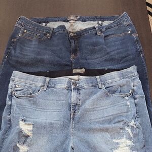 Torrid Size 28 Bundle Of 2 Blue Jeans With Stretch